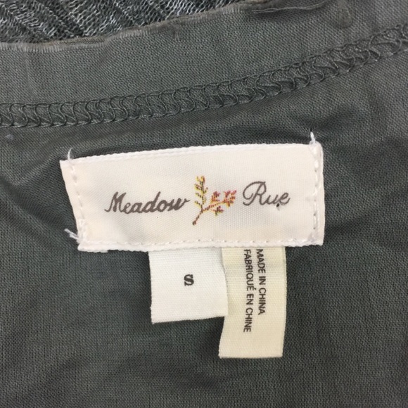 Anthropologie Meadow Rue Tie Neck Pleated Top - Picture 4 of 5